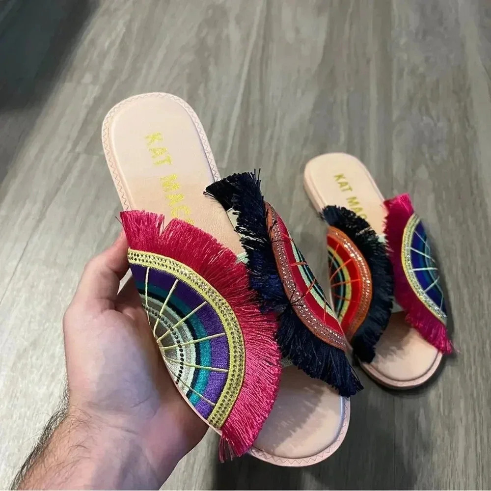 Kat Maconie Mona Slides Size 7 color Nude Pink - Picture 2 of 7